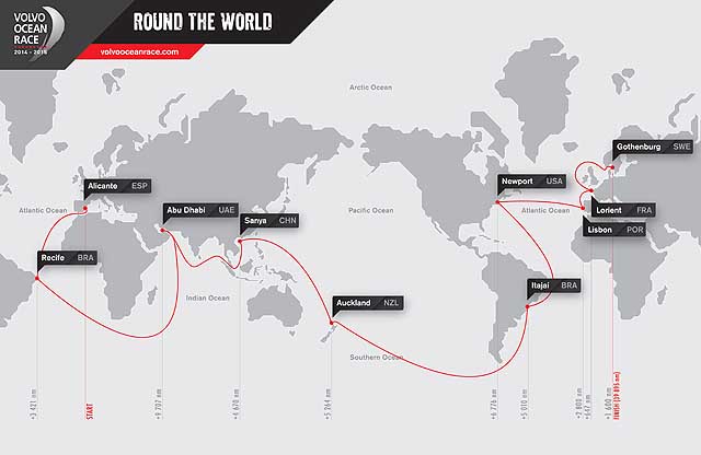 Volvo Ocean Race: la rotta dell’edizione 2014-2015, VIDEO