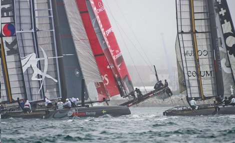 34° Coppa America: ieri Coutts vince la regata di prova, oggi la prima regata di flotta dell’ACWS di Plymouth
