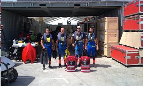 34° Coppa America: Bergamo Scuba Angels, eli-sommozzatori al servizio dell’AC World Series